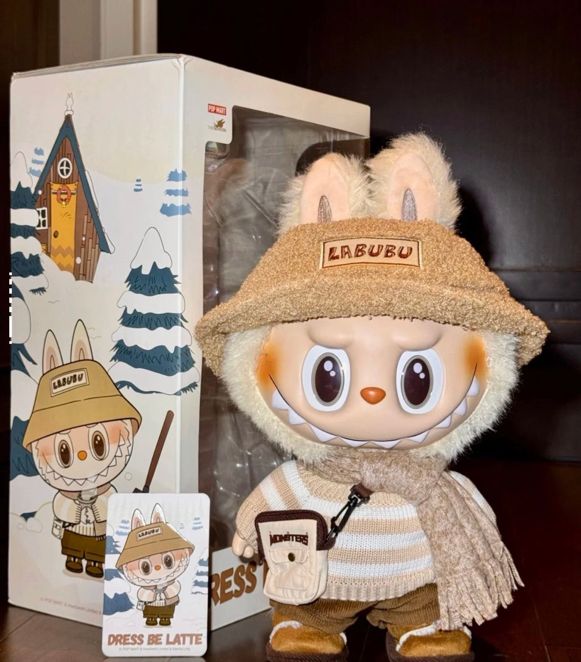 POPMART Labubu ぬいぐるみ DRESS BE LATT THE MONSTERS - DRESS BE LATTE Vinyl Plush Doll | Designer